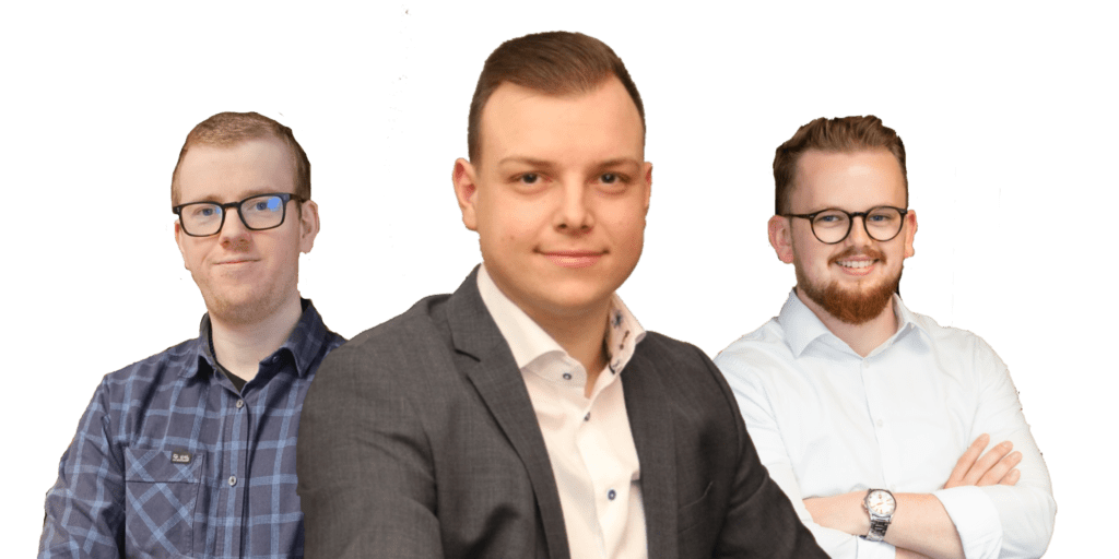 Het Aggerem Team met centraal zaakvoerder Robbe Volders
